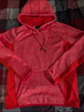 Under Armour Heathered Coral-Pink Pullover Hoodie